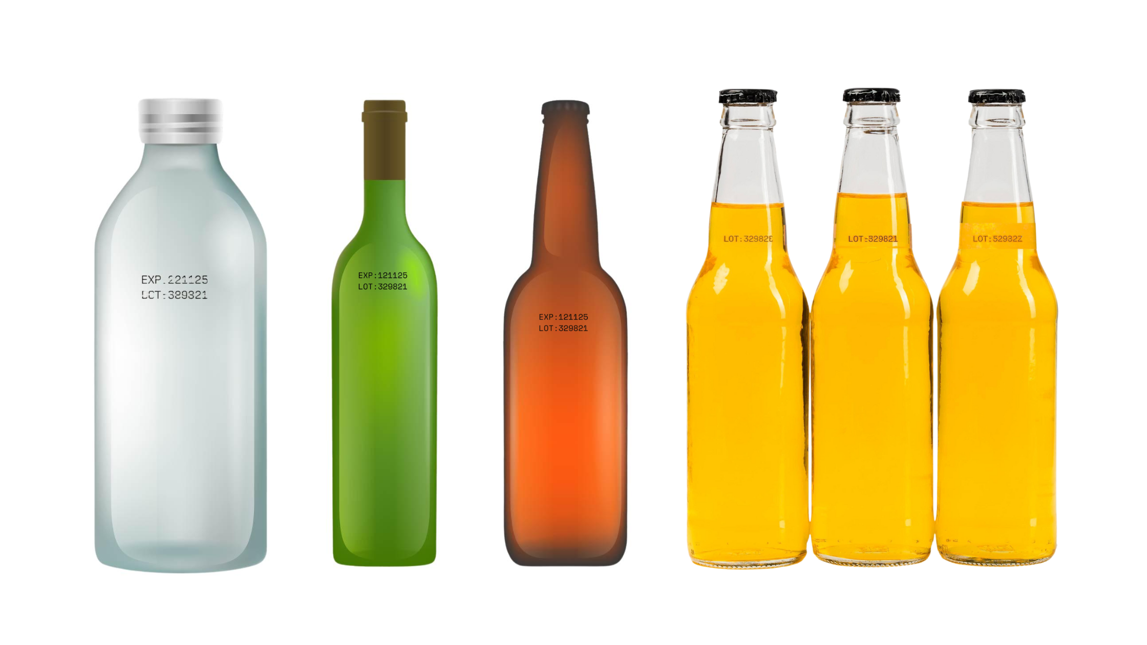 batch coder for glass, print on glass bottles